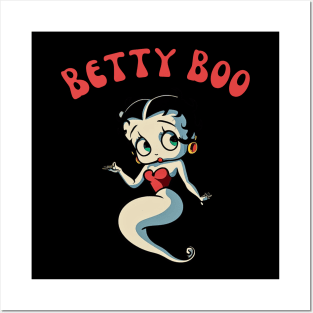 Betty Boo Ghost Halloween Retro Cartoon Posters and Art